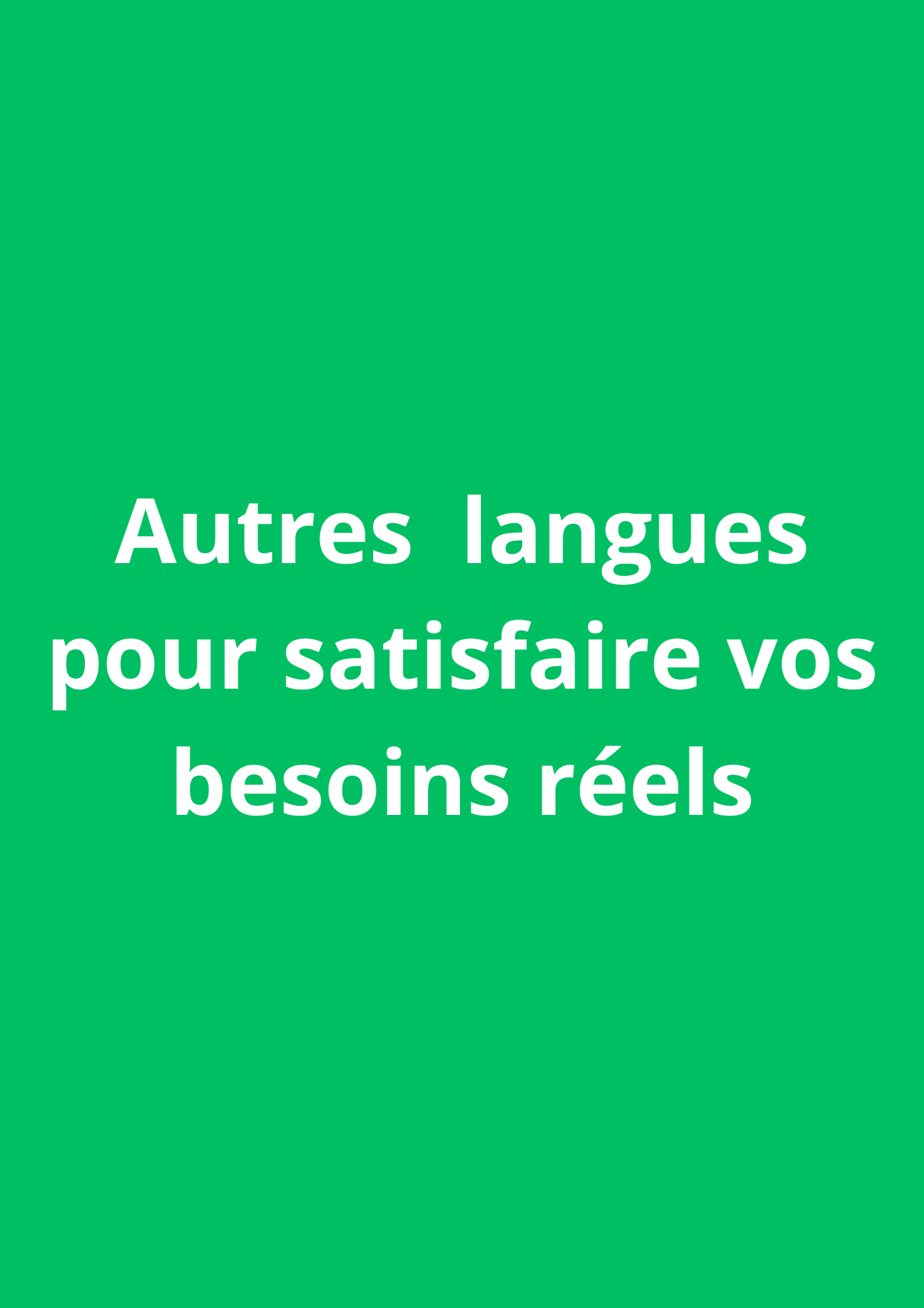 Cours d'Autres langues 