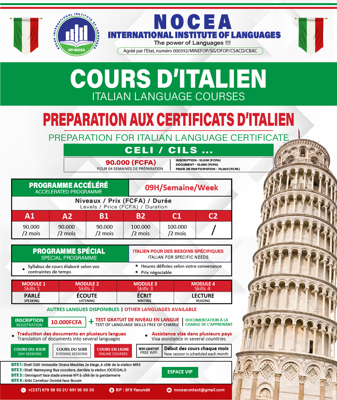 Cours d'Italien